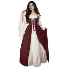 Gothic Victorian Dress  Medieval Halloween Costume for Women