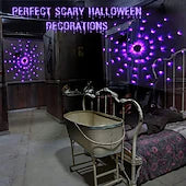 Halloween Spider Web LED Lights – Spooky Outdoor & Indoor Decoration