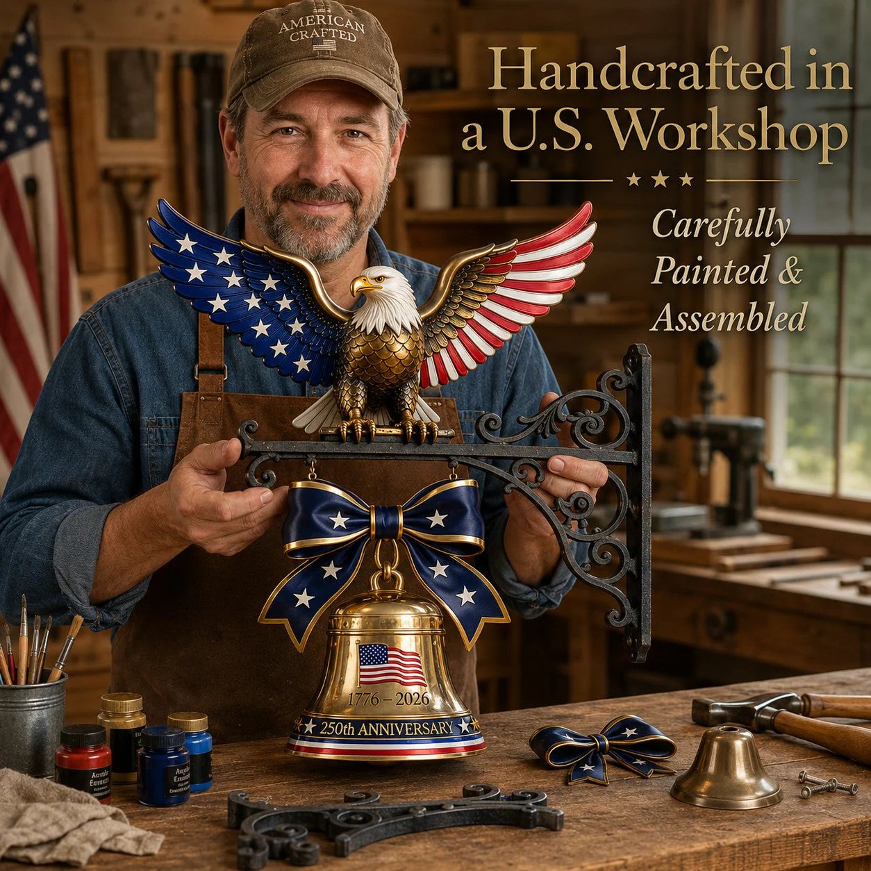 🔔 Ring in the Semiquincentennial: 1776-2026 "Spirit of Liberty" Eagle Bell 🦅