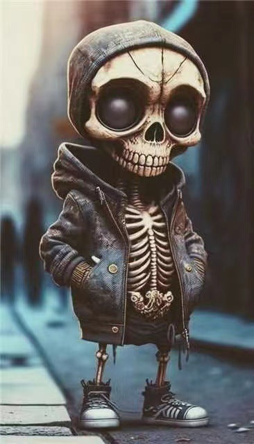 Halloween Skeleton Figurine | Resin Skeleton Doll Ornament for Home Decor