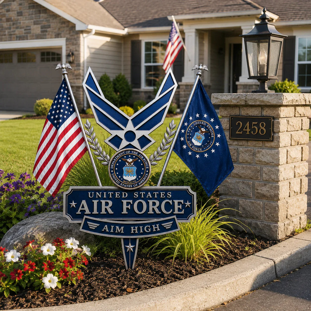 U.S. Military Tribute Garden Stake — Choose Your Branch
