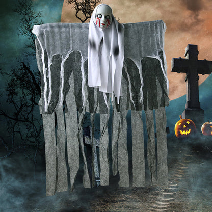 Halloween Skull Ghost Decoration | Haunted House Horror Hanging Prop