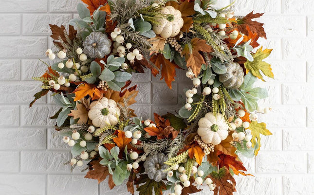 Autumn Pumpkin Leaf Garland | Halloween & Thanksgiving Home Decoration