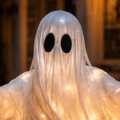 51-Inch Lighted Swirling Ghost Pumpkin Halloween Decoration