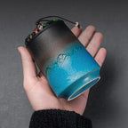 Retro Tea Container Ceramics Luxury Pot Sealed Pot Small Smell Proof