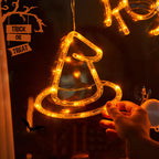 Halloween Window Hanging Lights | LED Spider, Pumpkin & Ghost Decorations