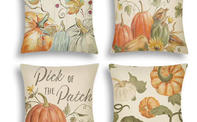 4PCS Thanksgiving Pillow Covers | Festive Holiday Cushion Set