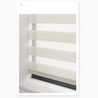 Modern Dual-Layer Gauze & Fabric Roller Curtain