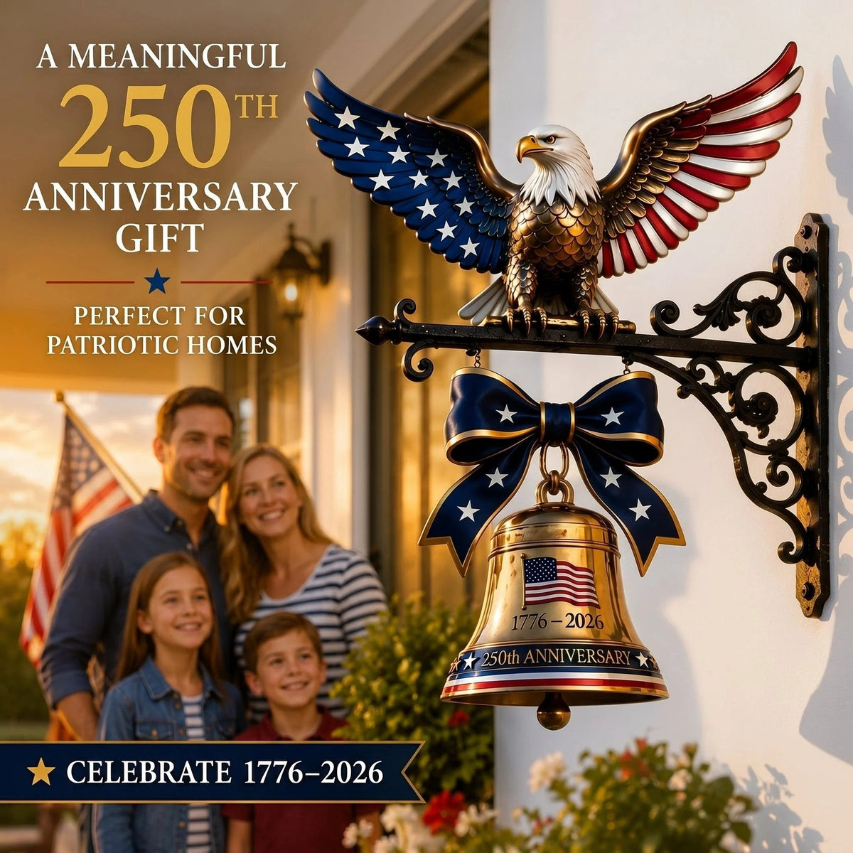 🔔 Ring in the Semiquincentennial: 1776-2026 "Spirit of Liberty" Eagle Bell 🦅