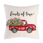 Valentine's Day Linen Throw Pillowcase Gift