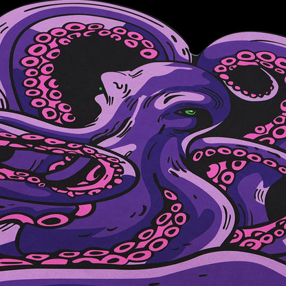 Green And Purple Cthulhu Rugs Water Absorbent Bath Mat Octopus Anime Rug Graphic Gothic Bathroom Rugs Fantasy Decorate, Non Slip Backing, Unique Gift & Decor For Gamers, 27x18 In
