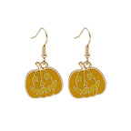 Halloween Pumpkin Earrings | Cute Spooky Oil Drip Alloy Jewelry
