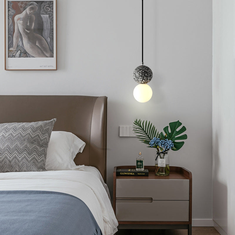Minimalist Terrazzo Finish Hanging Lamp Fixture