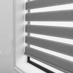 Modern Dual-Layer Gauze & Fabric Roller Curtain