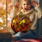 Scary LED Light-Up Halloween Pumpkin Decoration